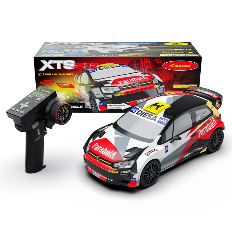 Rlaarlo XTS P12 Brushless 1:12 Scale 4WD Rally Car – Red (3S LiPo Version)