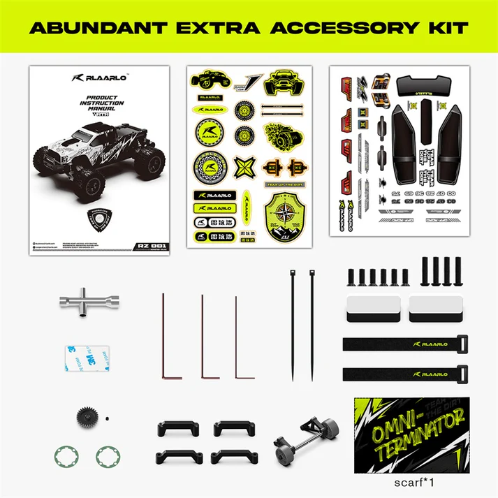 Rlaarlo Omni RZ001B-C Carbon Fiber MINI 1:10 Scale RTR Brushless Monster Truck
