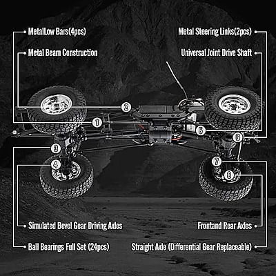FMS FCX18 1:18 CHEVROLET K10 RTR – YELLOW V2 — alternate view